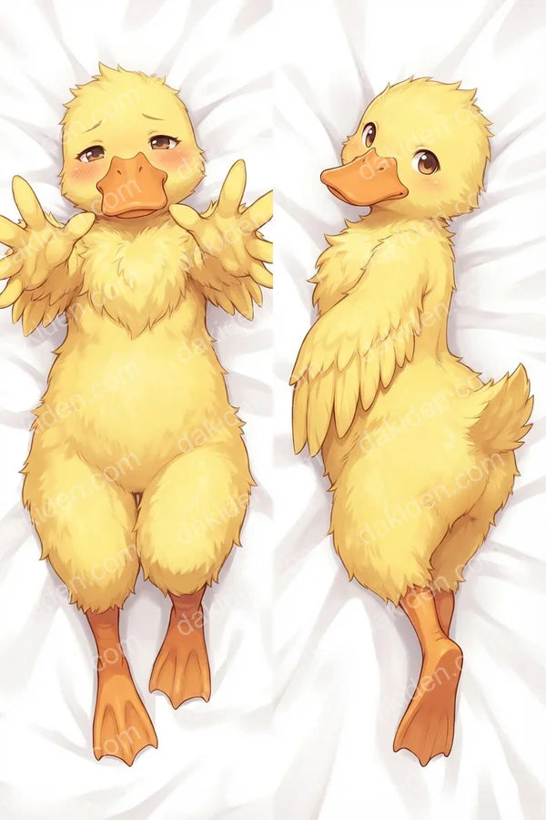 Furry Duck Dakimakura Anime Body Pillow Cover 20x60IN | This product is generated with AI assistance.