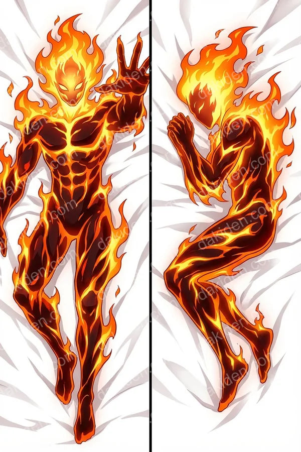 Furry Character Dakimakura Anime Body Pillow Cover 20x60IN | This product is generated with AI assistance.