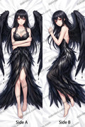 Furry MoYuJi Dakimakura Anime Crow Spirit Body Pillow Cover Oriental Fantasy 20x60IN | This product is generated with AI assistance.