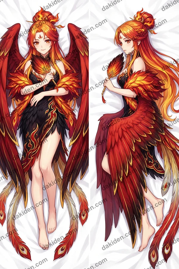 ZhuQueXian Dakimakura Anime Vermilion Bird Body Pillow Cover Oriental Fantasy 20x60IN | This product is generated with AI assistance.
