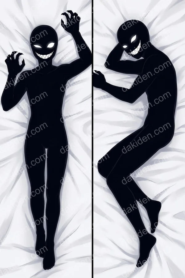 Black Shadow Figure Dakimakura Anime Body Pillow Cover 20x60IN | This product is generated with AI assistance.