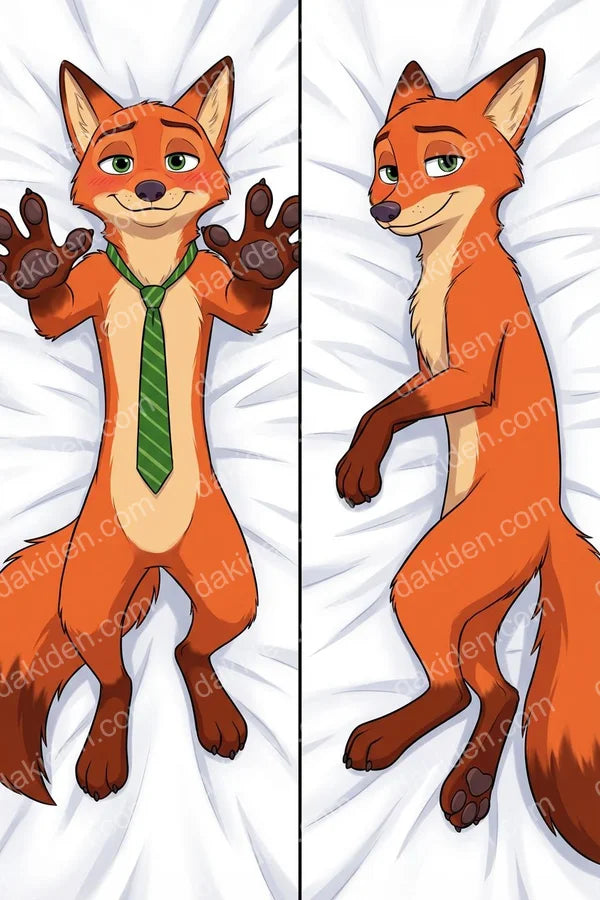 Furry Red Fox Dakimakura Anime Body Pillow Cover 20x60IN | This product is generated with AI assistance.