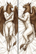 Furry GriffinHippogriff Dakimakura Anime Body Pillow Cover 20x60IN | This product is generated with AI assistance.