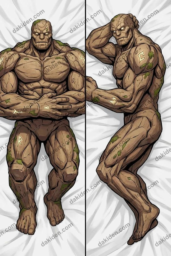 Furry Golem Dakimakura Anime Body Pillow Cover 20x60IN | This product is generated with AI assistance.