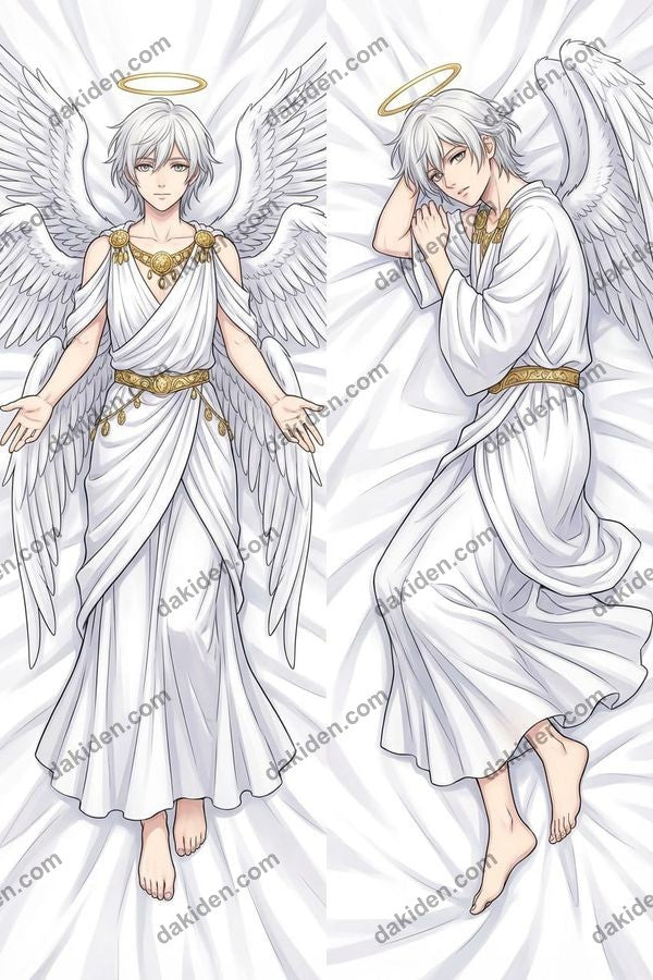 Furry AngelSeraph Dakimakura Anime Body Pillow Cover 20x60IN | This product is generated with AI assistance.