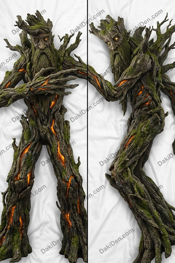 TreantDryad Dakimakura Anime Body Pillow Cover 20x60IN | This product is generated with AI assistance.