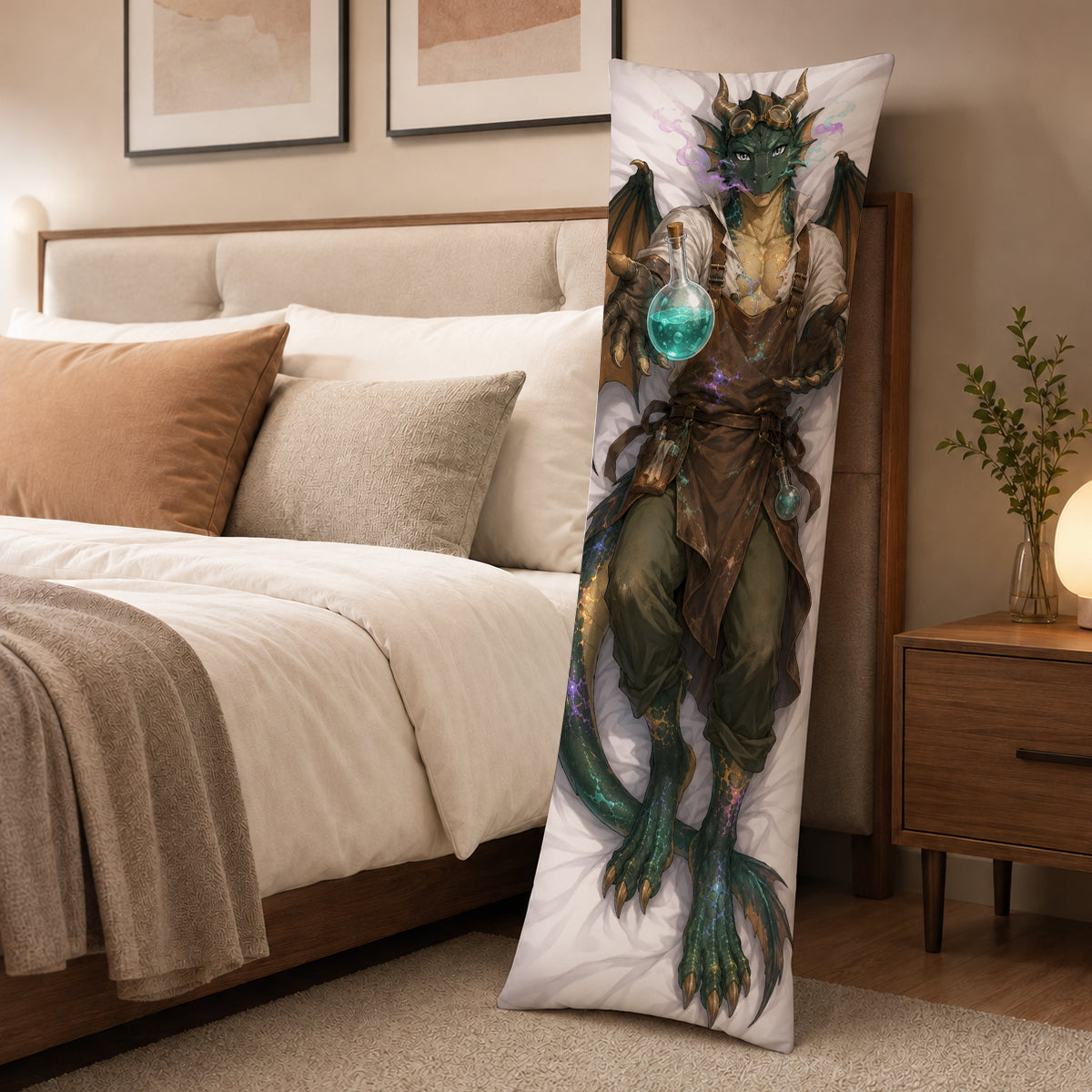 Alchemist Dragon furry body pillow cover product image 3