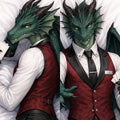 Casino Dealer Dragon furry body pillow cover product image 1
