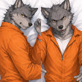 Inmate Wolf furry body pillow cover product image 1