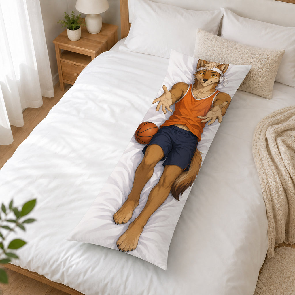 Basketball Wolf furry body pillow cover product image 2