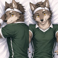Football Wolf furry body pillow cover product image 1