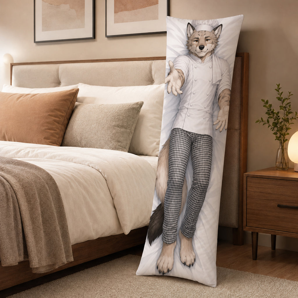 Chef Wolf furry body pillow cover product image 3