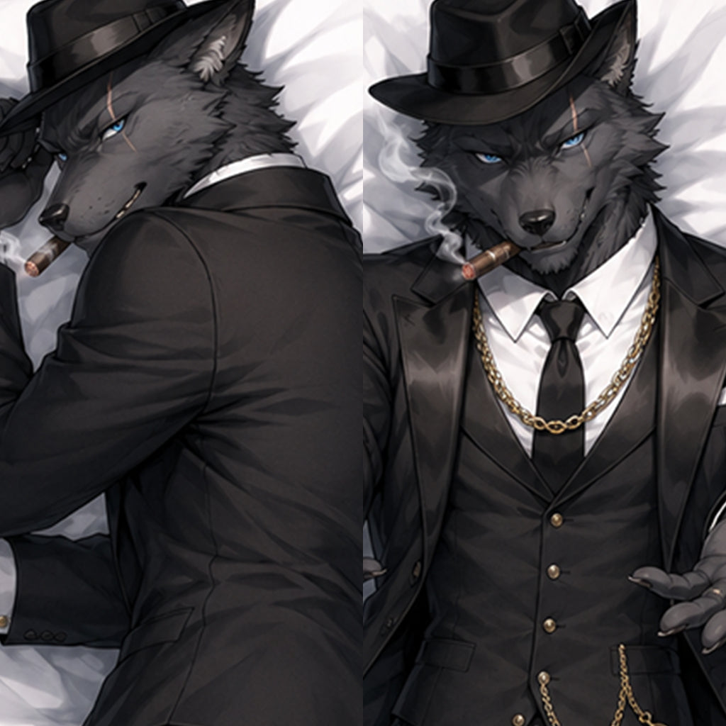 Mafia Boss Wolf furry body pillow cover product image 1