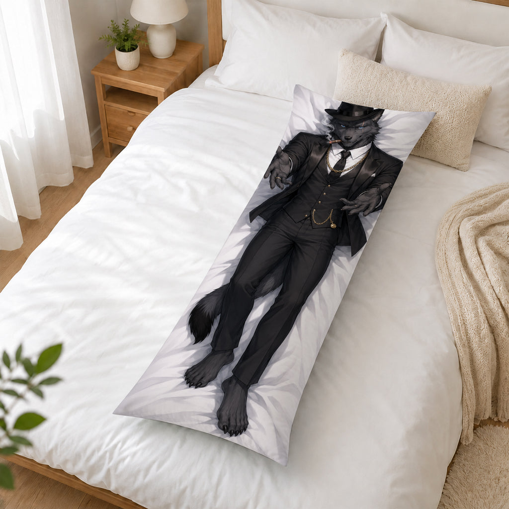 Mafia Boss Wolf furry body pillow cover product image 2
