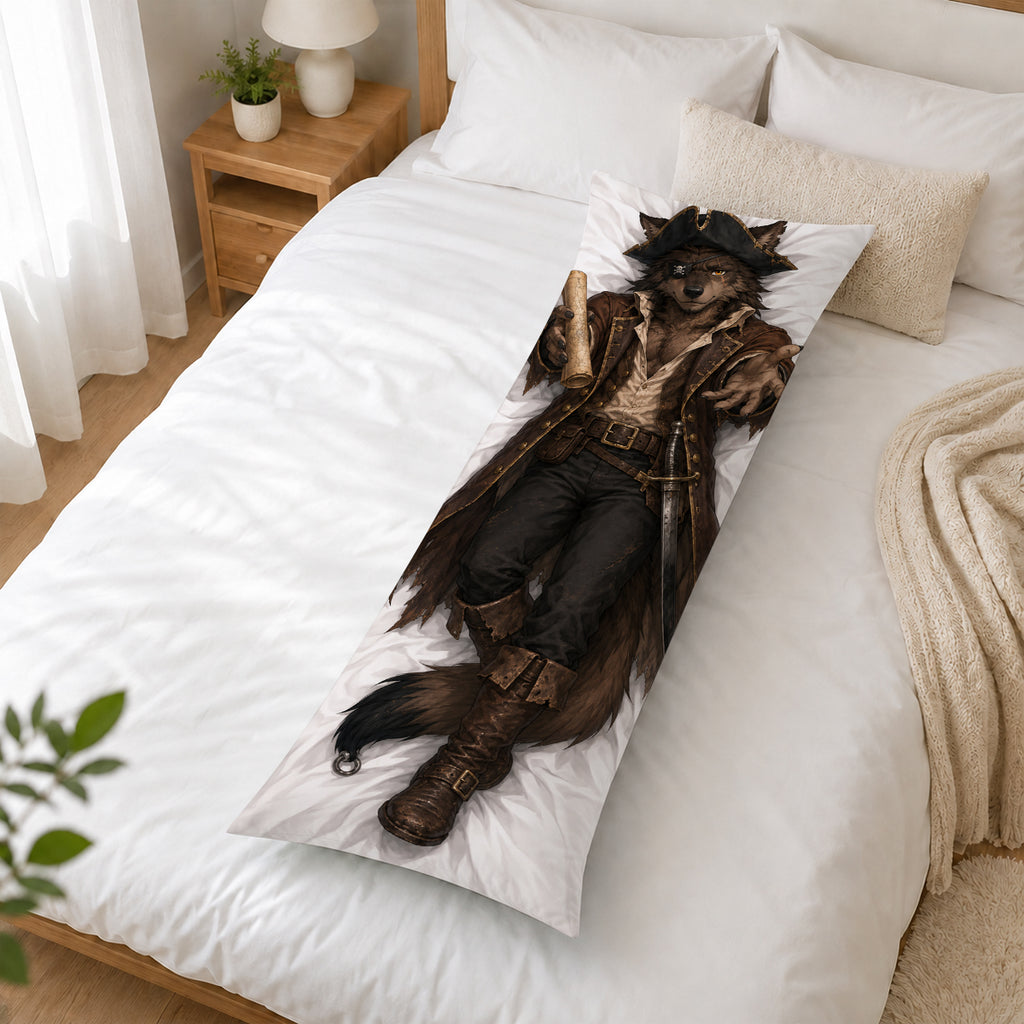 Pirate Captain Wolf furry body pillow cover product image 2