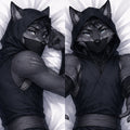 Night Assassin Wolf furry body pillow cover product image 1