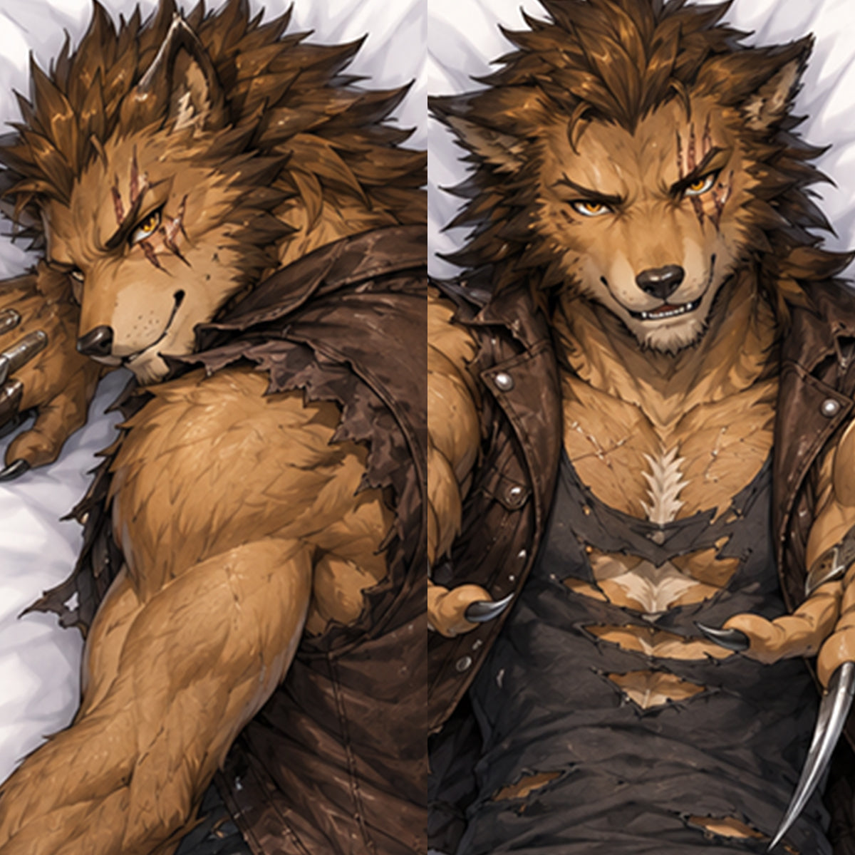 Berserker Wolf furry body pillow cover product image 1