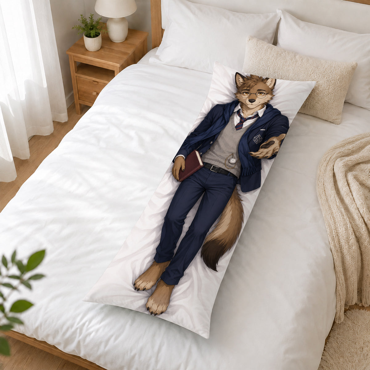 Academy Elite Wolf furry body pillow cover product image 2