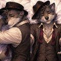 Jazz Musician Wolf furry body pillow cover product image 1