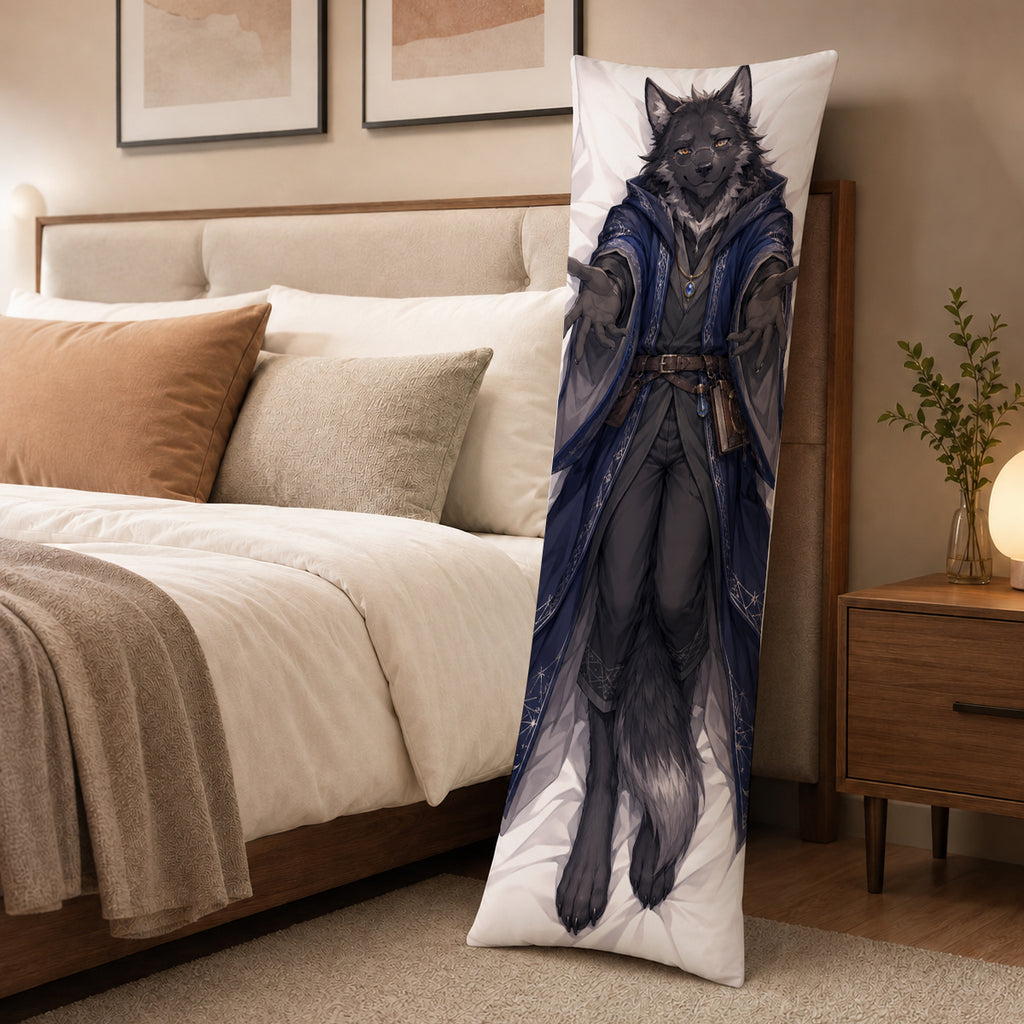 Magic Scholar Wolf furry body pillow cover product image 3