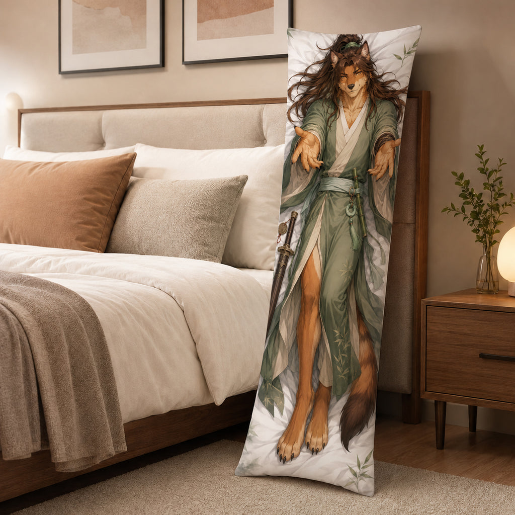Wuxia Style Wolf furry body pillow cover product image 3
