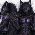 Cursed Werewolf furry body pillow cover product image 1