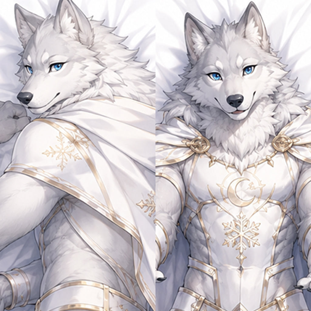 Guardian Wolf furry body pillow cover product image 1