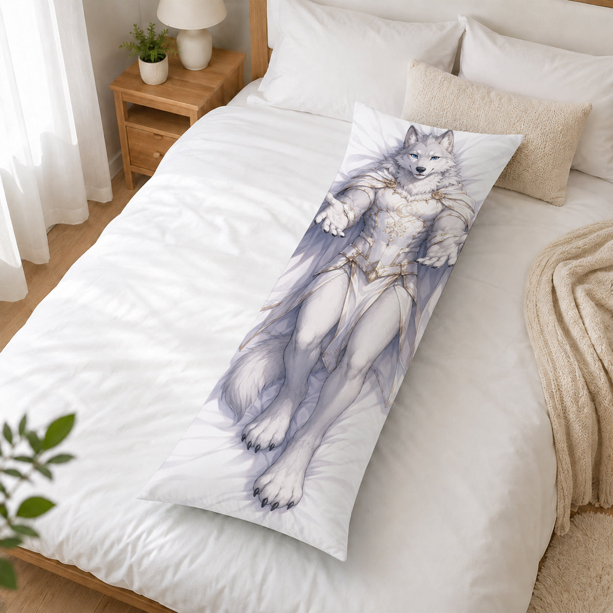 Guardian Wolf furry body pillow cover product image 2