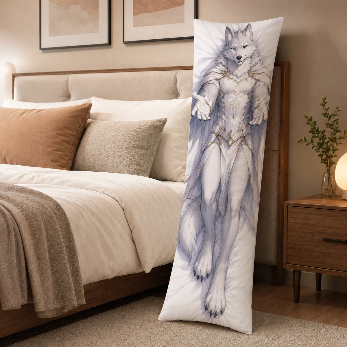 Guardian Wolf furry body pillow cover product image 3