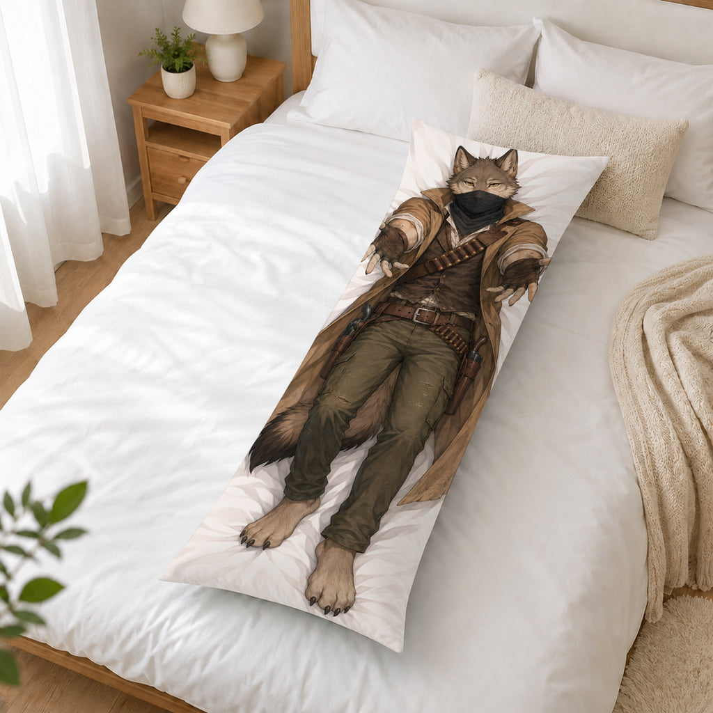 Bounty Hunter Wolf furry body pillow cover product image 2