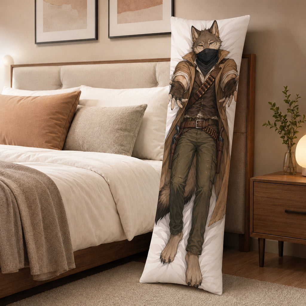 Bounty Hunter Wolf furry body pillow cover product image 3