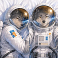 Astronaut Wolf furry body pillow cover product image 1