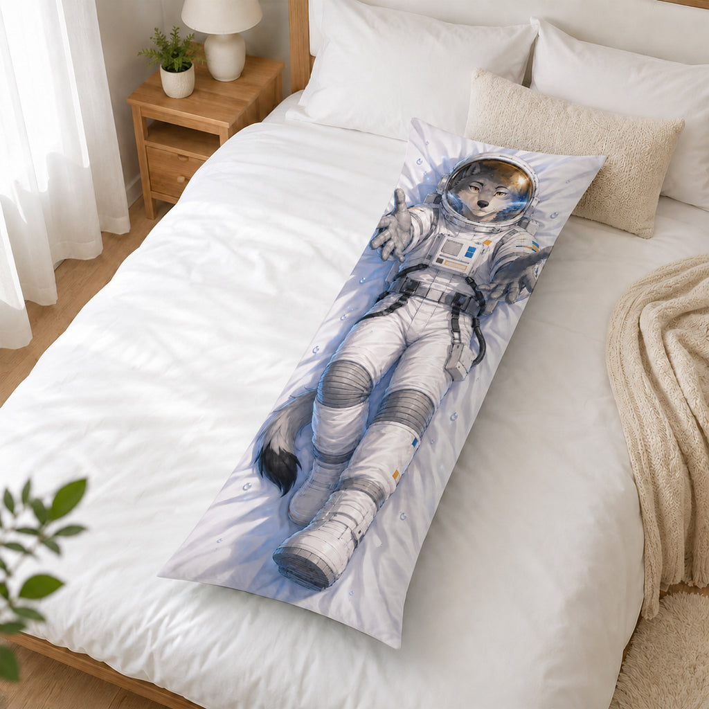Astronaut Wolf furry body pillow cover product image 2