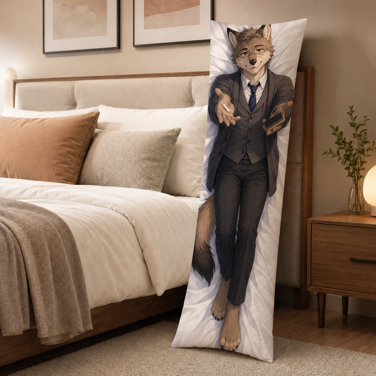 Teacher Wolf furry body pillow cover product image 3