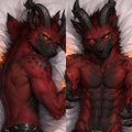Demon Wolf furry body pillow cover product image 1