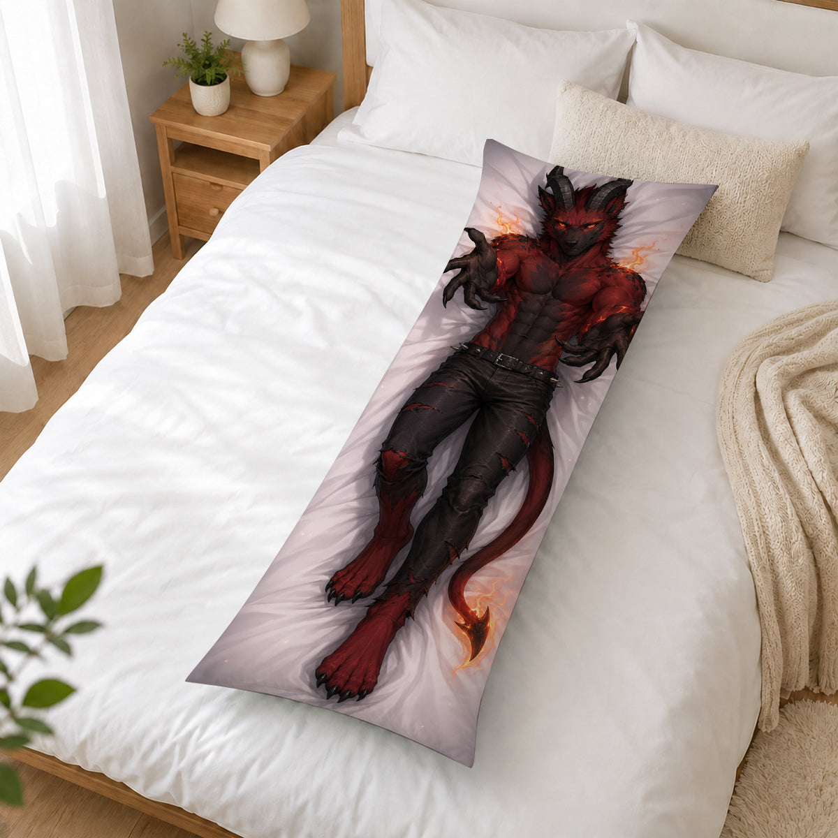 Demon Wolf furry body pillow cover product image 2
