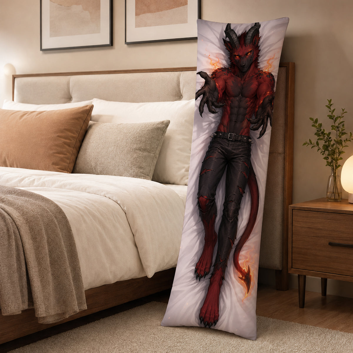 Demon Wolf furry body pillow cover product image 3