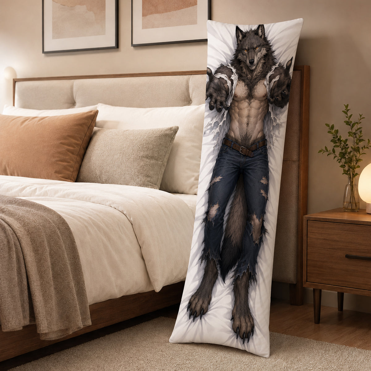 Werewolf furry body pillow cover product image 3