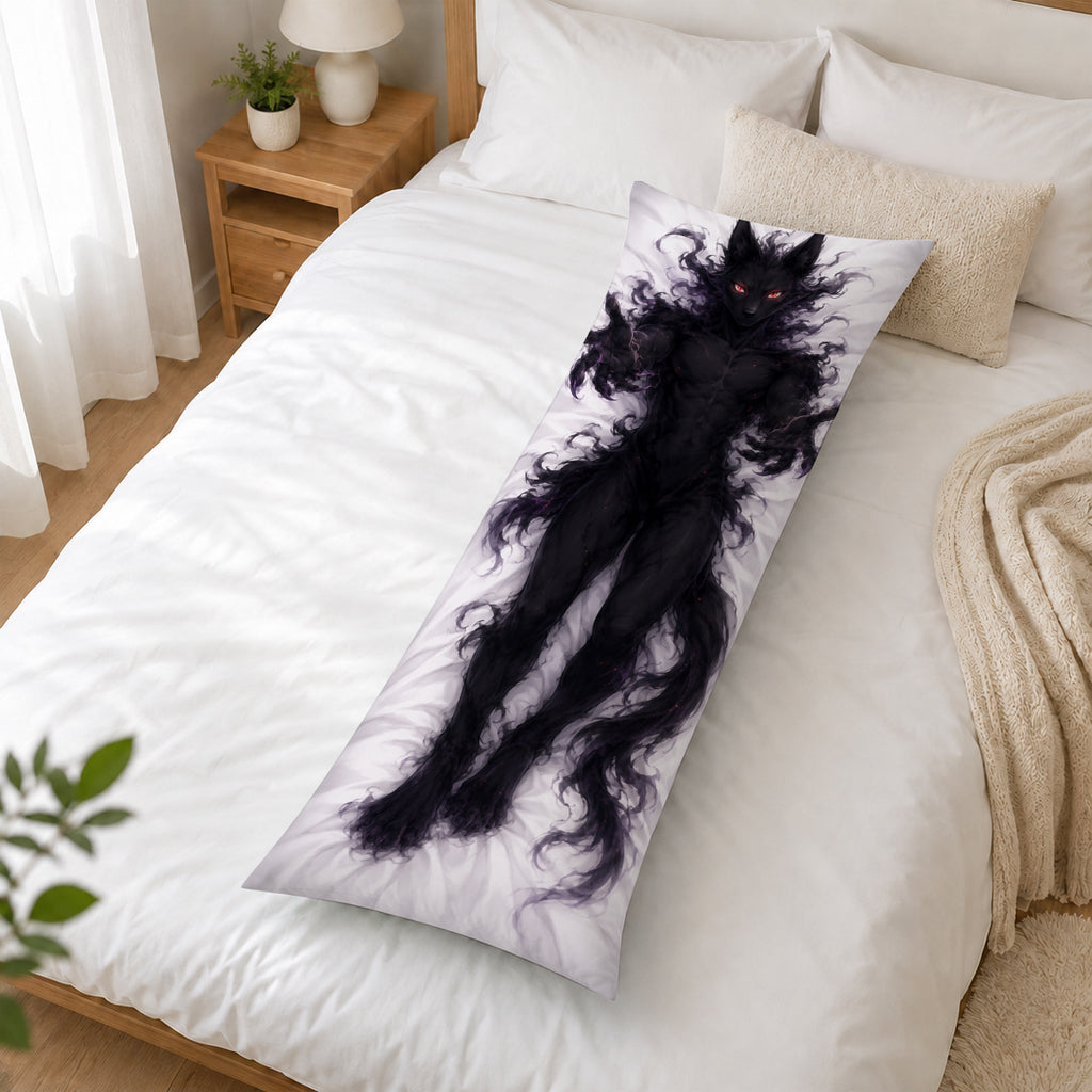 Shadow Wolf furry body pillow cover product image 2