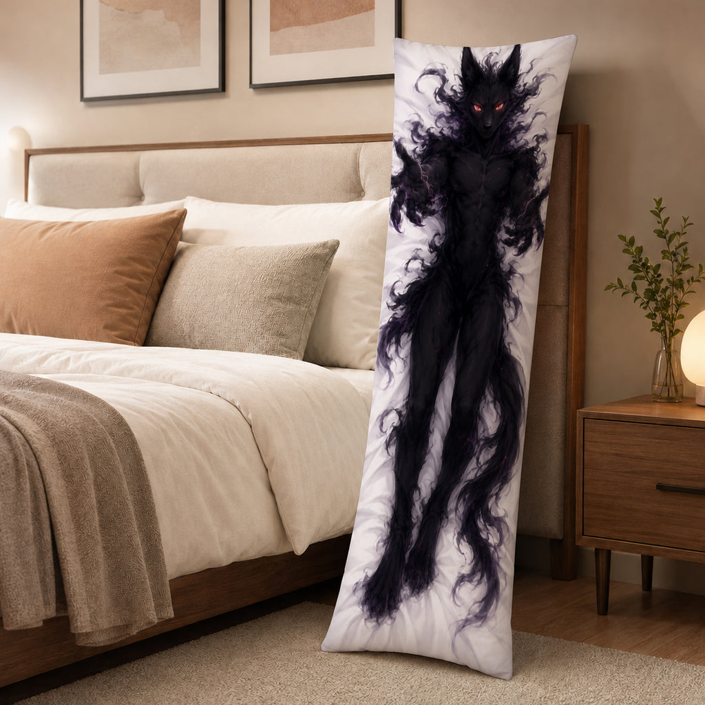 Shadow Wolf furry body pillow cover product image 3