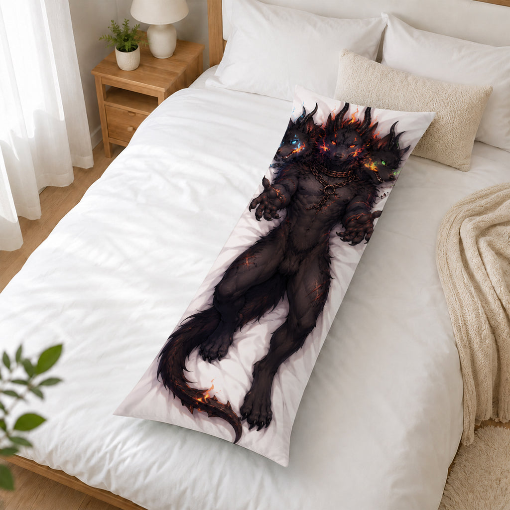 Cerberus Wolf furry body pillow cover product image 2