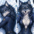 Deep Sea Diver Wolf furry body pillow cover product image 1