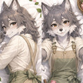 Royal Gardener Wolf furry body pillow cover product image 1
