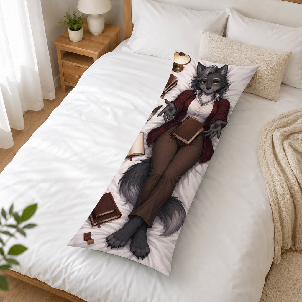 Librarian Wolf furry body pillow cover product image 2