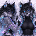 Cyber Hacker Wolf furry body pillow cover product image 1