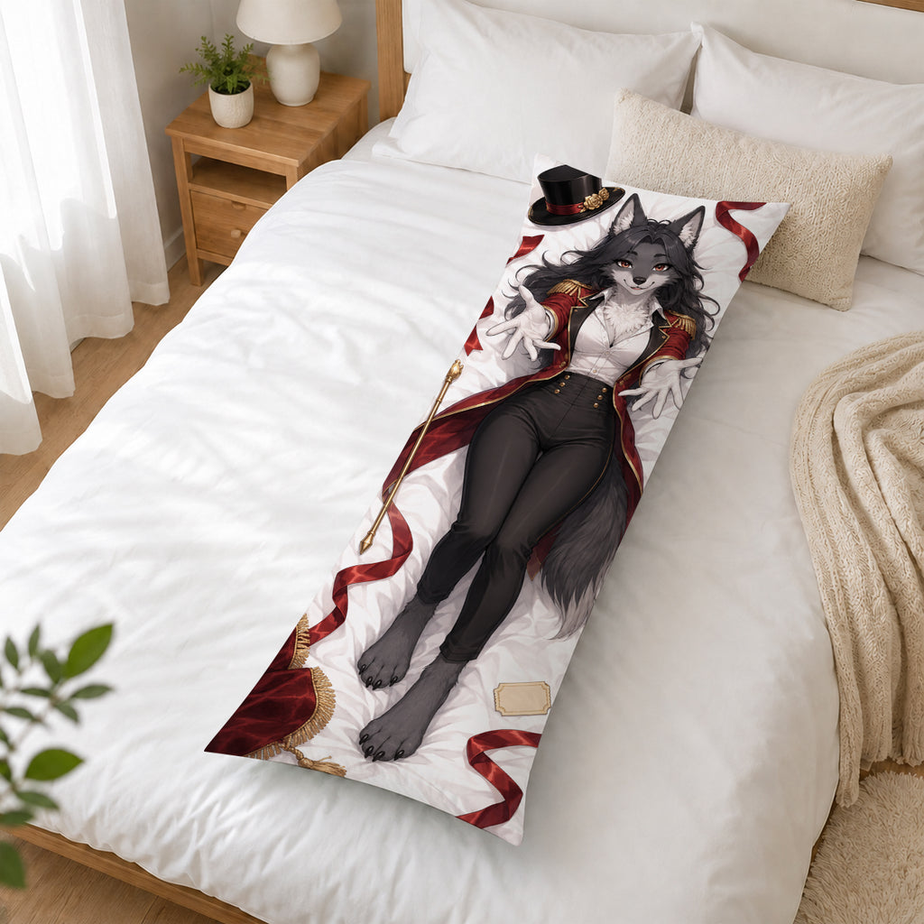 Circus Ringmaster Wolf furry body pillow cover product image 2
