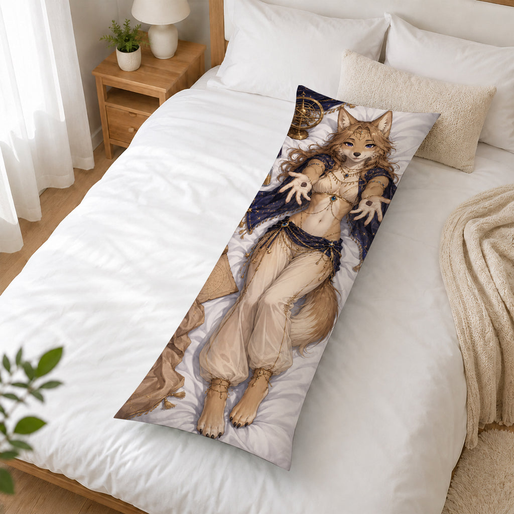 Desert Astrologer Wolf furry body pillow cover product image 2