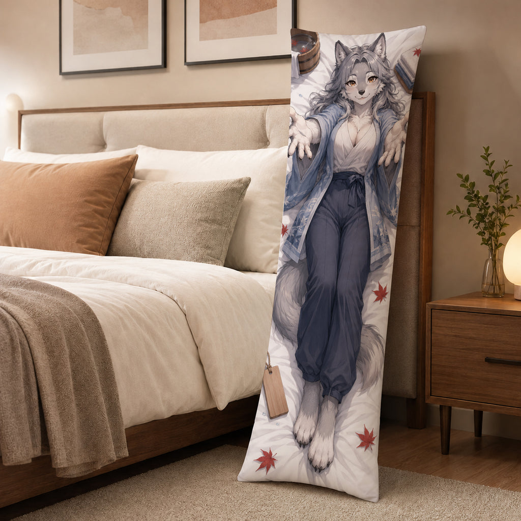 Hot Spring Innkeeper Wolf furry body pillow cover product image 3