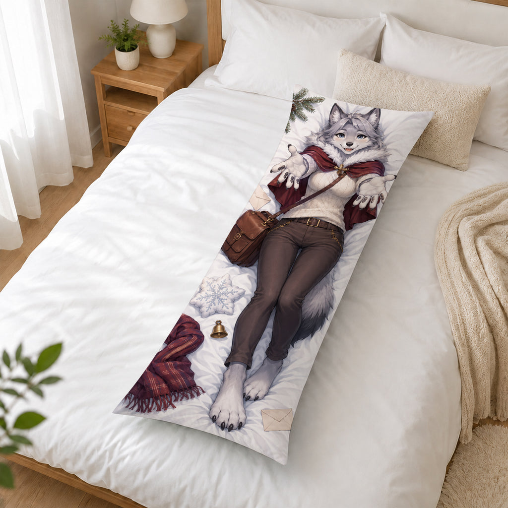 Alpine Post Wolf furry body pillow cover product image 2