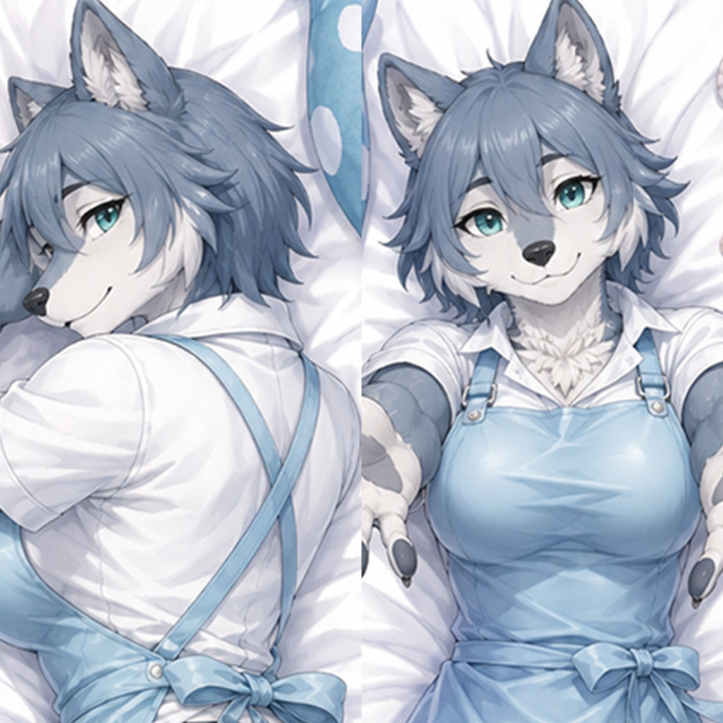 Aquarium Keeper Wolf furry body pillow cover product image 1